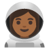 woman astronaut, medium-dark skin tone